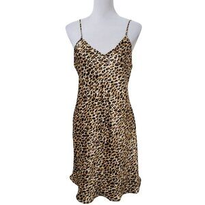 gilligan o'malley Size M Leopard/Cheetah Mini Slip Dress, Excellent Used Cond.